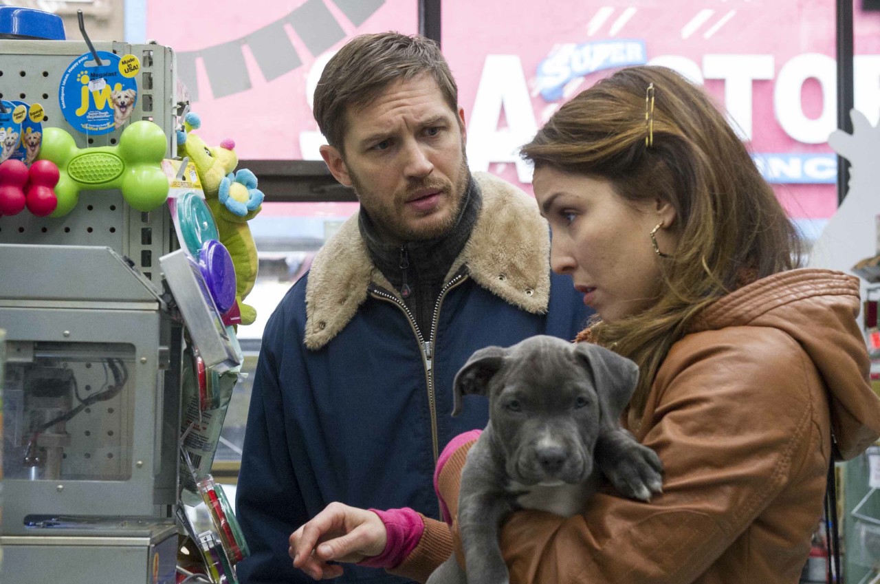 Tom Hardy as “Bob” and Noomi Rapace as “Nadia” in THE DROP. Photo by Barry Wetcher. Copyright © 2014 Twentieth Century Fox.